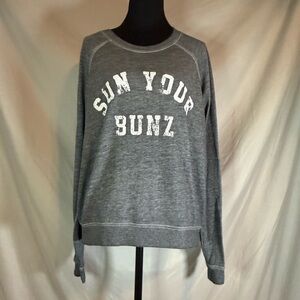Billabong Women's Gray "SUN YOUR BUNZ" Sweatshirt ☀️